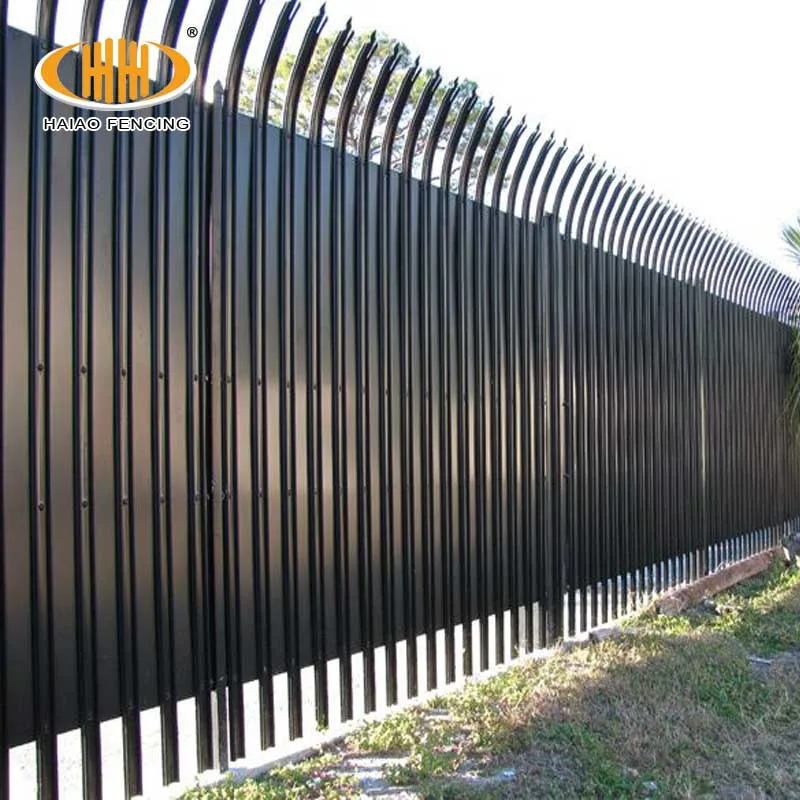 european style pvc coated triple pointed steel palisade fencing for South Africa