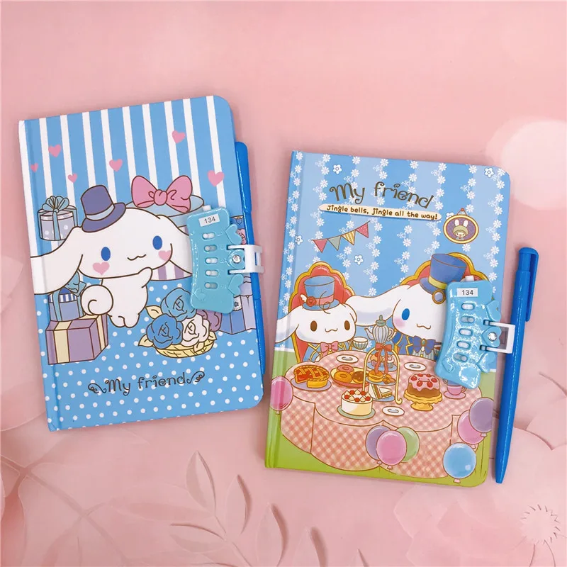 Cartoon Sanrio Students Stationery Kuromi Melody Cinnamoroll Code Book Diary Notebook Kawaii Sanrio Notepad Planner Notebook