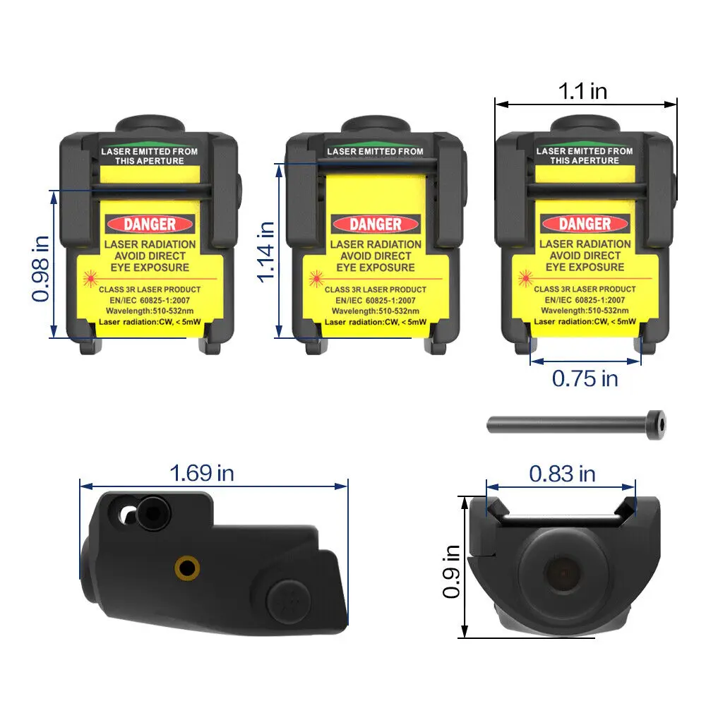 Laserspeed LS-GP-03 Tactical Green Laser Sight Self Defence Aiming Laser Beam