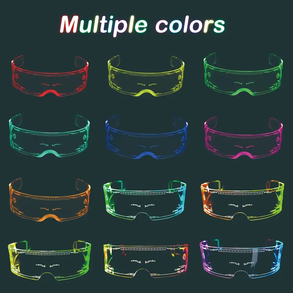 Hot Sale Plastic Led Party Glasses Light-Up Toys Neon for Kids Adults Glow in the Dark LED