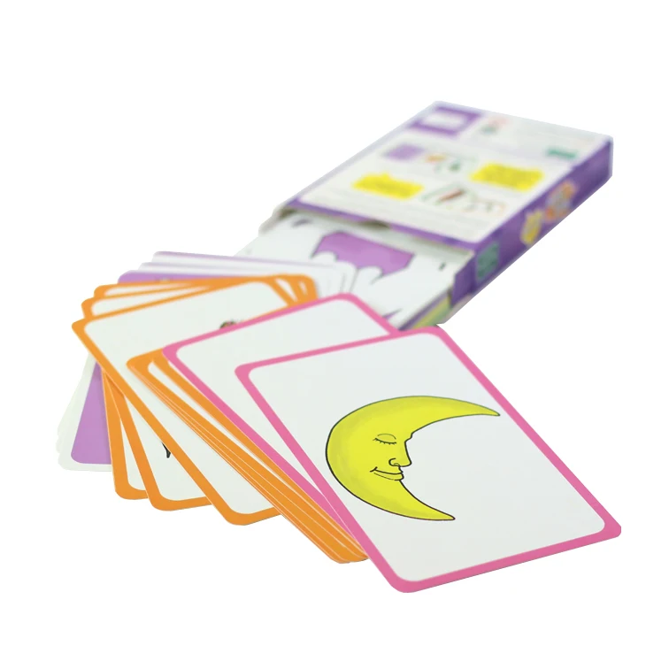 Custom educational flash game cards printing for kids learning with index cards