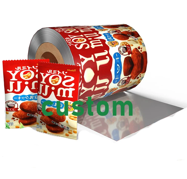 Пленка для упаковки пищевых продуктов из алюминиевой фольги с принтом на заказ/пластиковая ламинированная упаковочная пленка Для саше композитная алюминиевая фольга