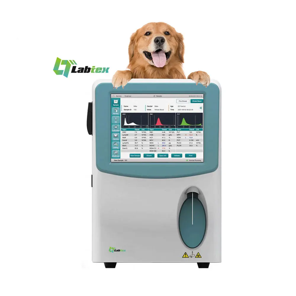 Labtex Pet Professional IVD EC-30 3 Parts Auto Hematology Analyzer 60 Samples/Hour Veterinary Blood for Pets