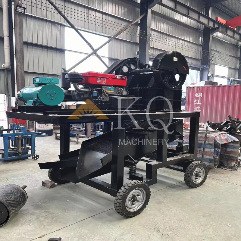 Diesel Mobile Portable Rock marble granite aggregate Crushing Plant Prices quarry production line Stone Jaw Crusher Machine Sale