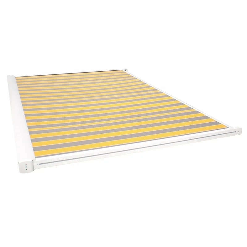 Retractable Roof Sunshade Skylight Conservatory Awning 5m Max 6m White Aluminum Acrylic Coated Remote Control Outdoor Balcony