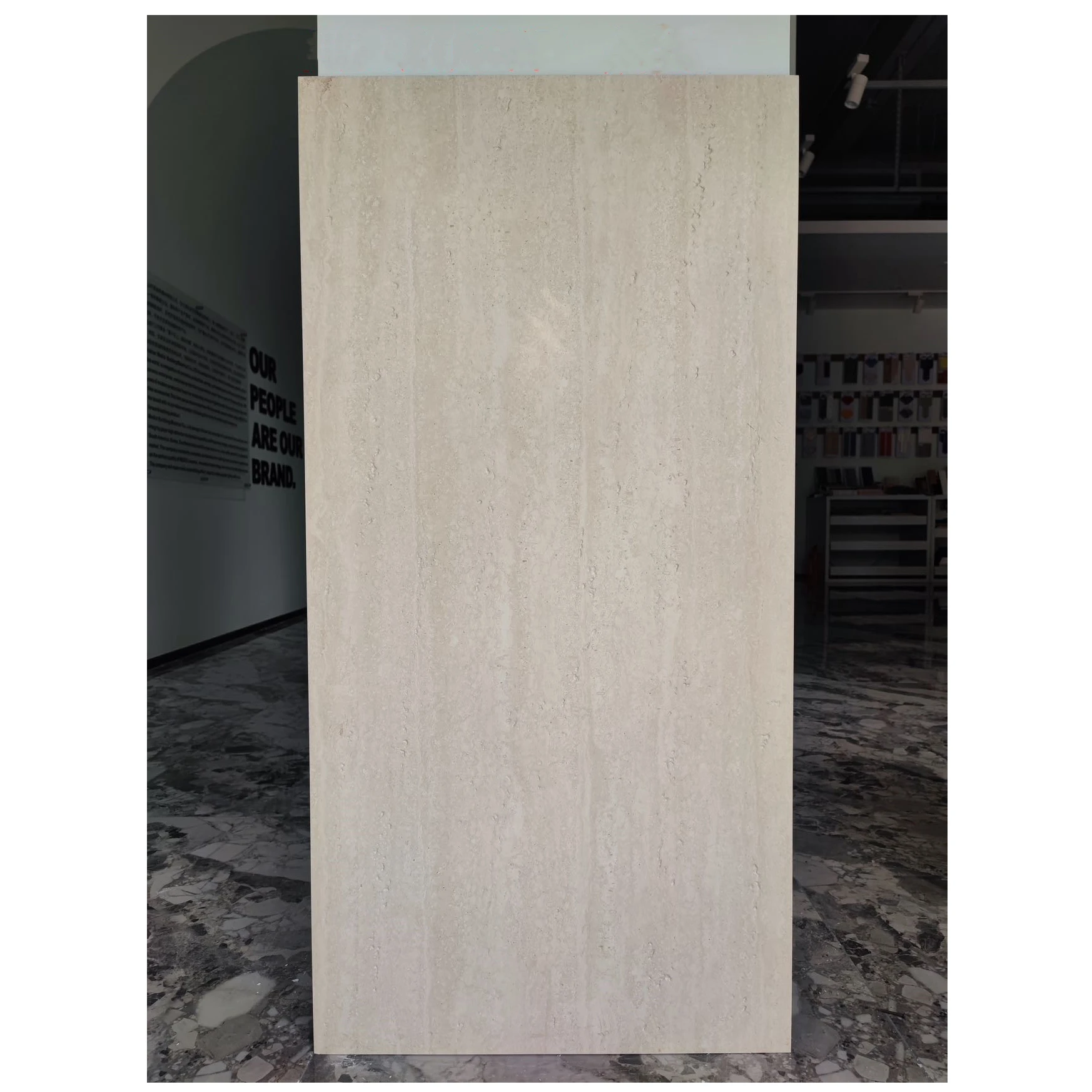 Luxury travertine tiles glazed matted finished floor tiles for living room villa kitchen wall brick floor tiles