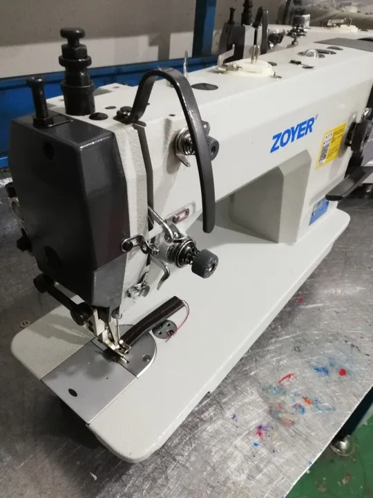 Zoyer Новый ZY0303-D4 ZY0303D шагающая прижимная лапка швейная машина для тяжелых условий эксплуатации Авто Триммер с фунцкией шитья закрытых стежков кожаная