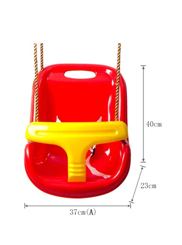 High Back Plastic Kids Swing Chair Playground Baby Garden hanging single outdoor swing chairs