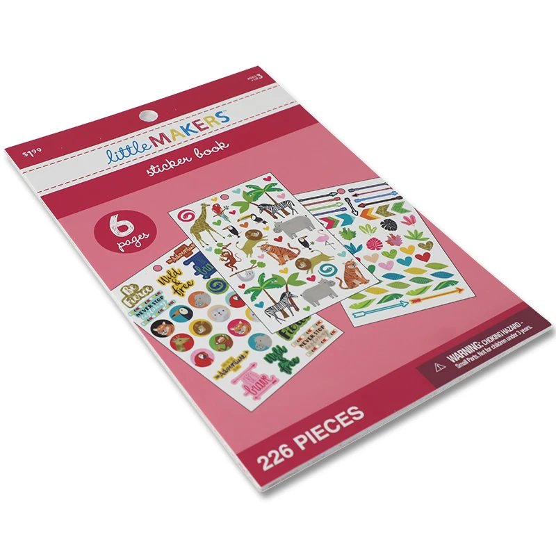 OEM Custom Removable Cartoon Sticker Book Paper Scrapbook Sticker Album