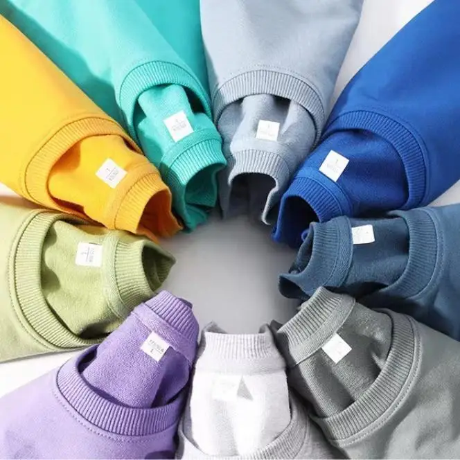 wholesale luxury 260gsm terry Sweater Heavyweight High Quality Men Sweatshirts Printing Embroidery Custom Jumper