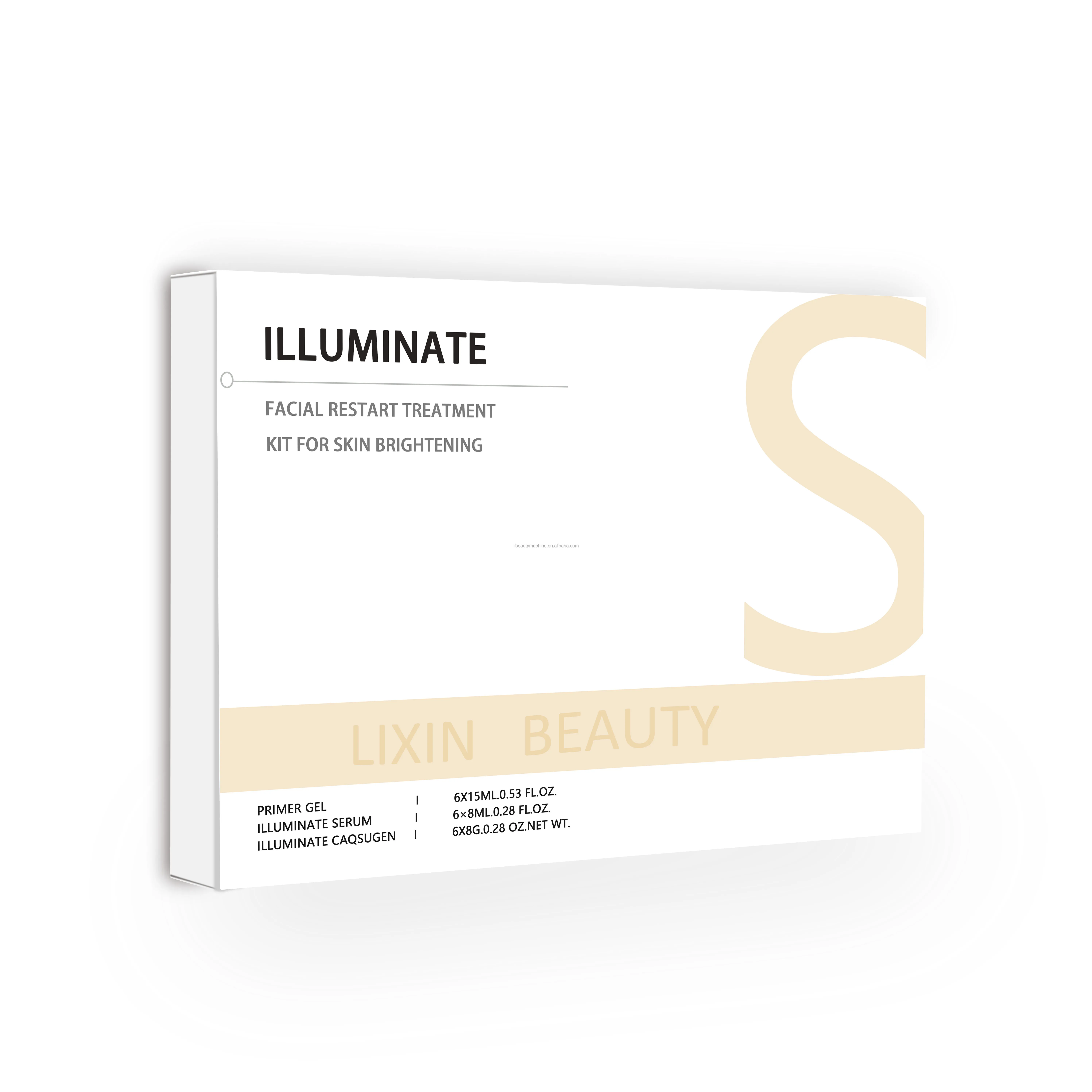 Newest Oxygen Charcoal BALANCE REVIVE ILLUMINATE Facial Kit Anti Aging Skin Rejuvenation Cream CO2 Treatment Gel