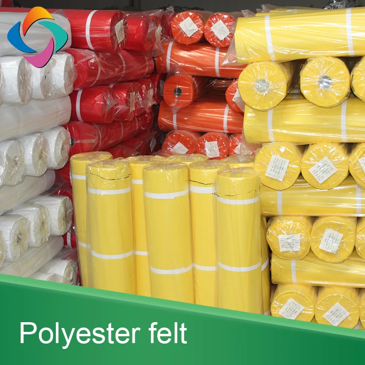 Lowest Price High Quality Felt Fabric Roll Pieces Industrial Felt Polyester Non Woven Colorful Felt