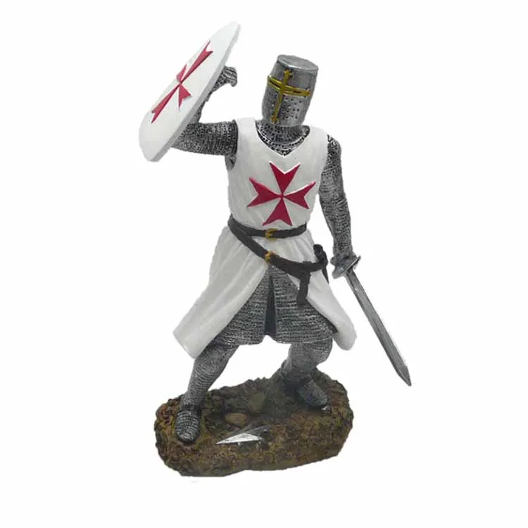 Custom European Medieval Vintage Souvenir Gift Armor Warrior Figurine Resin Knight Ornament Statue For Home Decoration