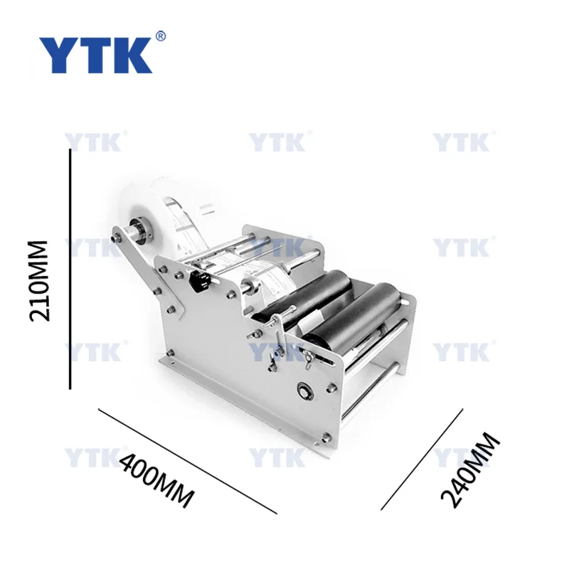 YTK-L100 Manual Pet Glass Cosmetics Round Plastic Water Bottle Wine Tin Cans Label Applicator Labeling Machine