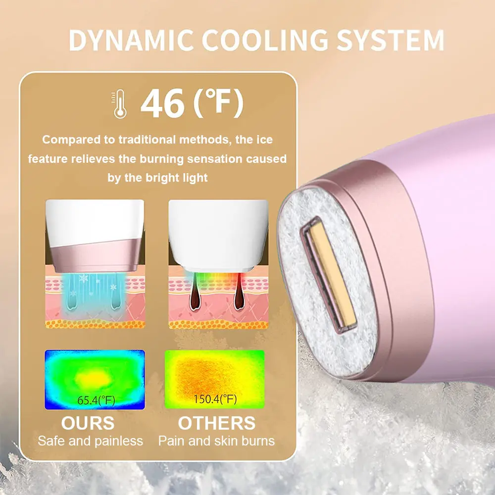 Home Use Portable Device Beauty Skin 999999 Flashes Painless Body Permanent handheld Ice Cool Laser IPL Hair Removal Machine