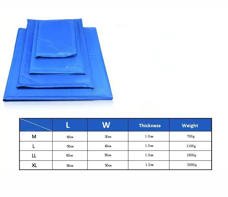 Summer Bestseller Ice Mat Pet Cool Pressure Activated Gel Keep Your Dogs Cool Bed Pad Dog Cooling Mat