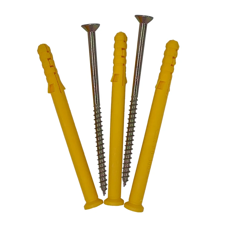 Small Yellow Croaker Plastic Expansion Pipe Nylon Expansion Bolt Screw Anchor Plug 8*120