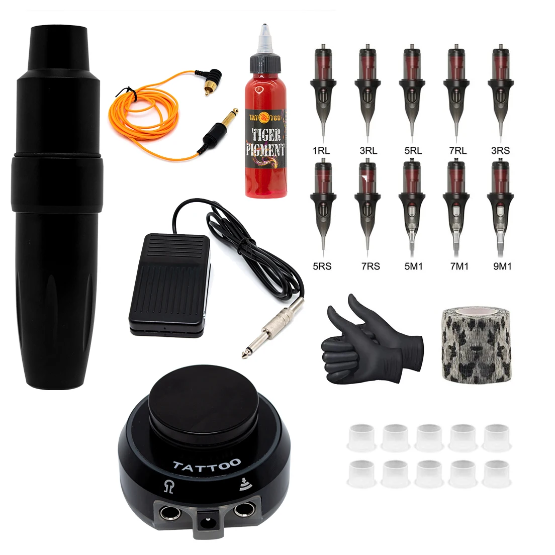 High Quality Battery Tattoo Kit Set Professional Complete Permanent Make up Eyebrow Needles Rotary Pmu Machine Tattoo Pen 10 LCD