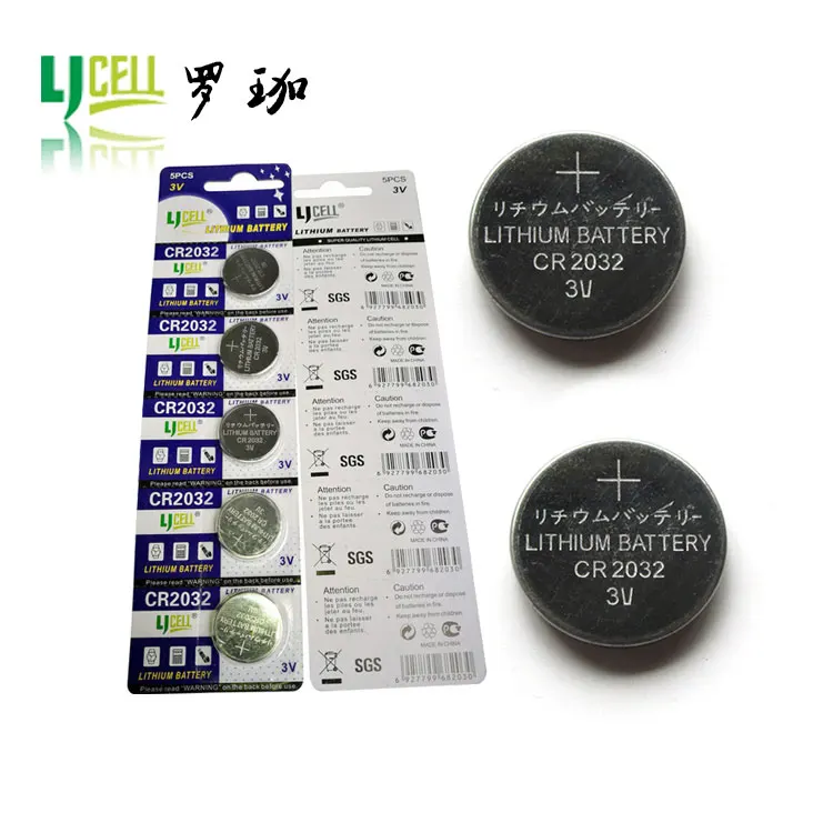 3V Lithium button cell Battery Type cr 2032 batteries
