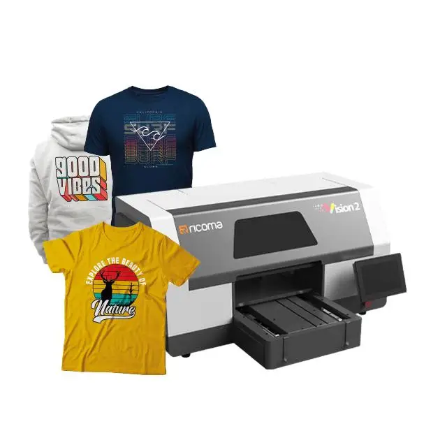 RiCOMA High Quality 9 Colors DTG Inkjet Printer Premium Printing Machine