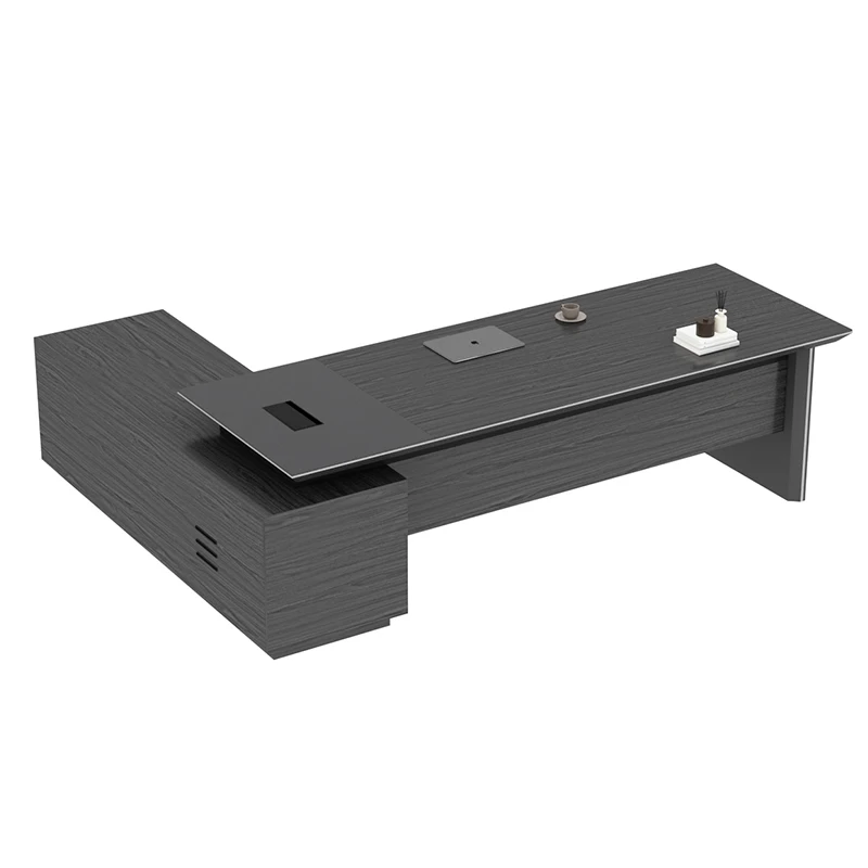 Ceo Boss Modern Commercial Furniture General Manager L Shape Wood Veneer Wooden L-shaped Executive Table Office Desk