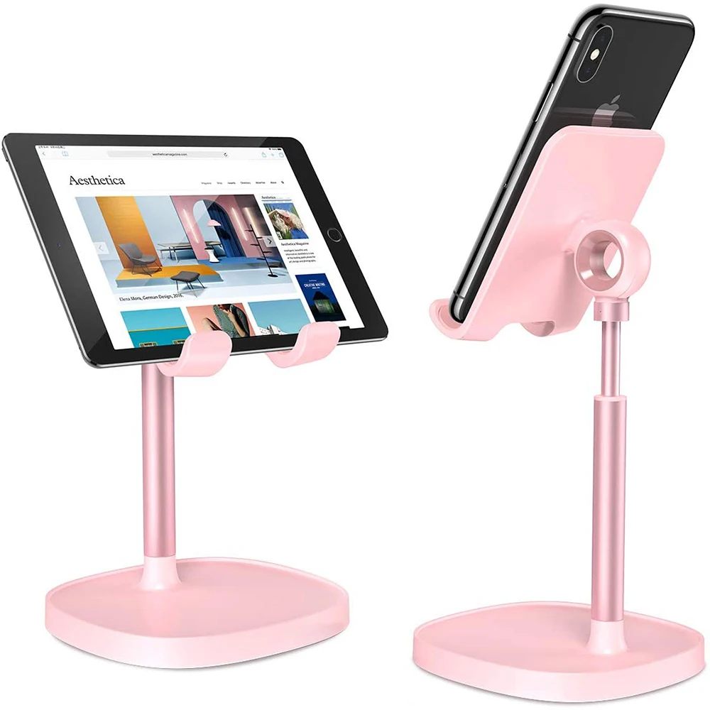 Mobile Phone Holder Logo Custom New 360 Rotatable Height Angle Adjustable Desktop Phone Holder
