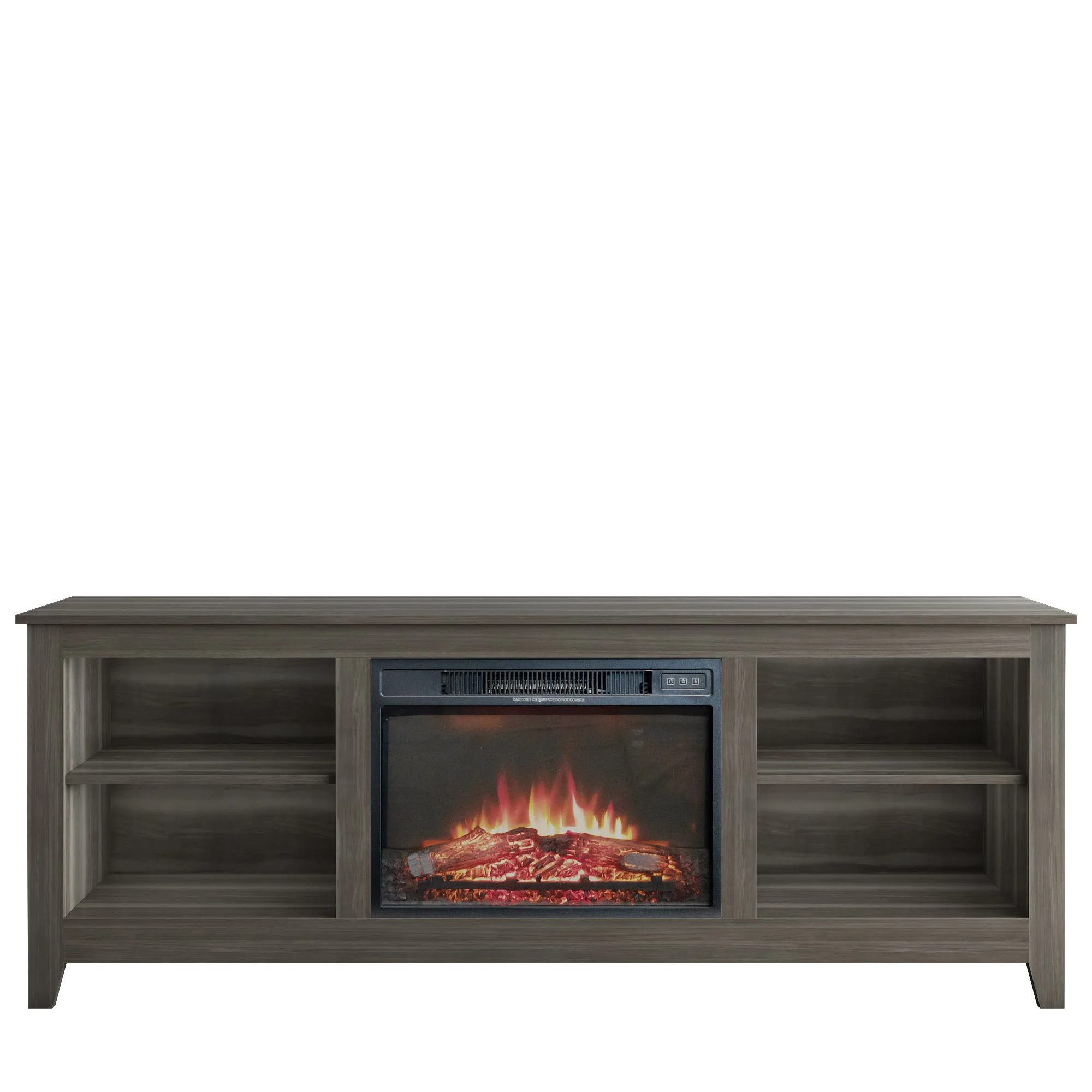 Antique Wooden Fireplace TV Cabinet Stand with LED Lighting  Customized Supplier Distributor