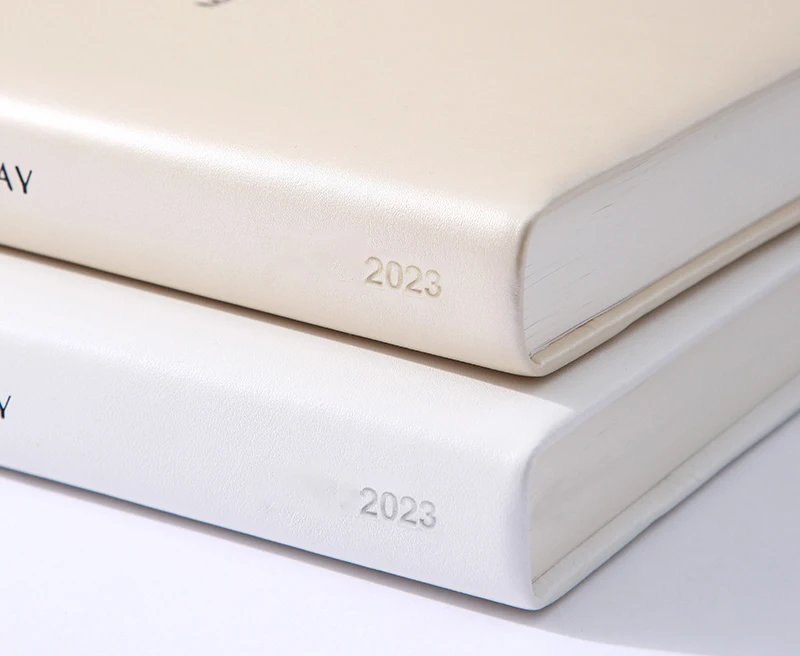 LABON 365 Planner 2023 Custom Diary Planner A5 Record Thick Pu Leather Cover Journal Hardcover Notebook