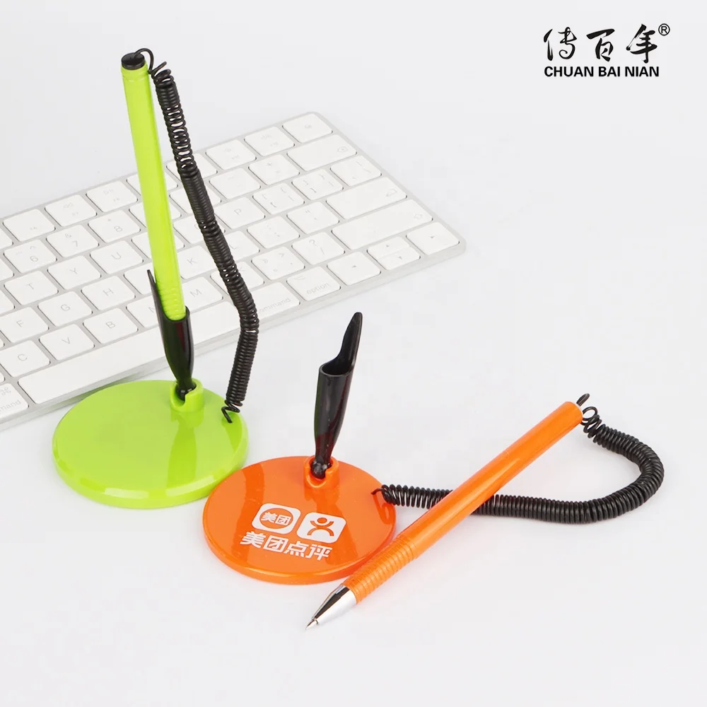 2023 New Design Promo Desk Stand Pen Plastic Counter Stick Table Pen