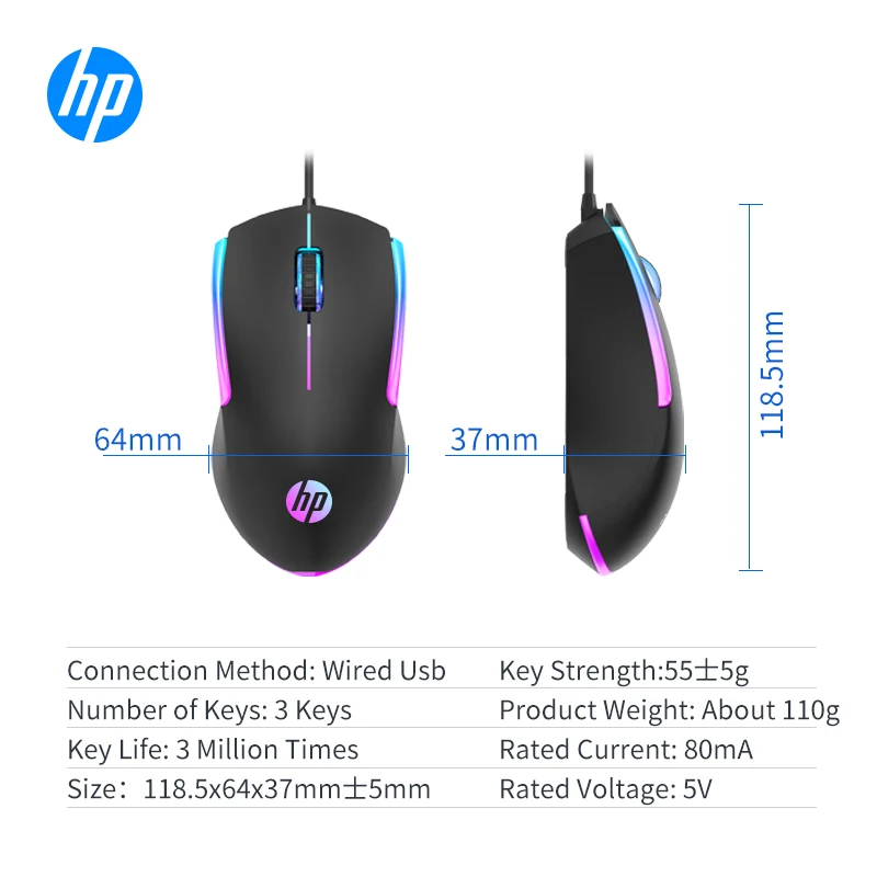 Оптовая продажа Лидер продаж дешевая Проводная игровая мышь Hp M160 Cafe аксессуары для дома офиса настольного компьютера ноутбука бесшумная