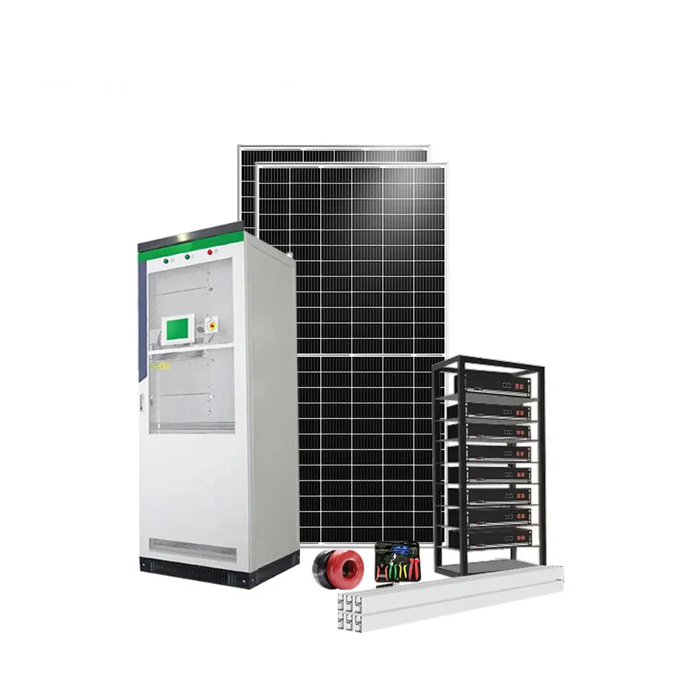 hot sale solar cells panel set inverter 380kw 400kw 420kw hybrid solar system power kit with lithium battery