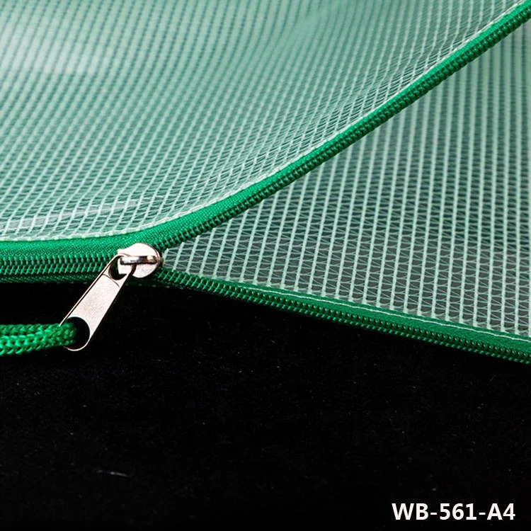 Custom Mesh pouch a3 b4 plastic transparent pvc school travel Document Portable exam clear Folder File Bags waterproof