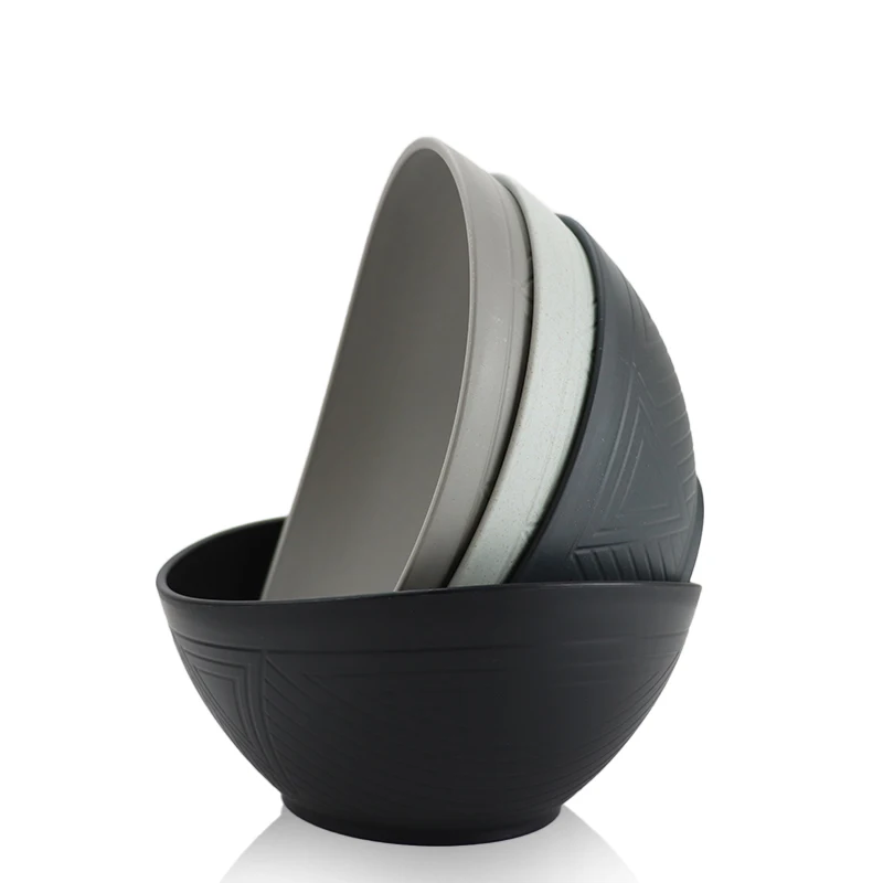 Cheap Reusable Kitchen Eco Friendly Plastic Wheat Straw Food Salad Rice Soup Bowl Plastic Bowl