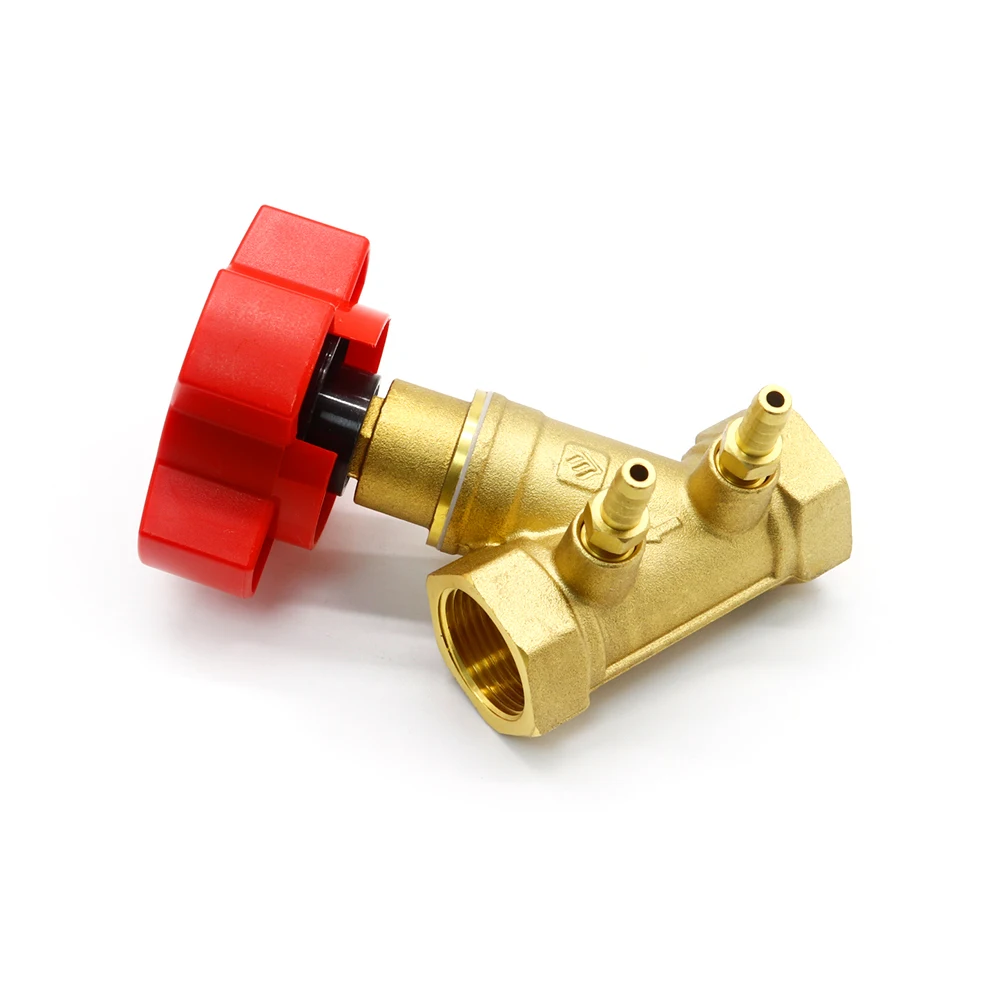 LISHUI High Quality Brass Manual Regulating Balance Valve Static Hydraulic Water Media