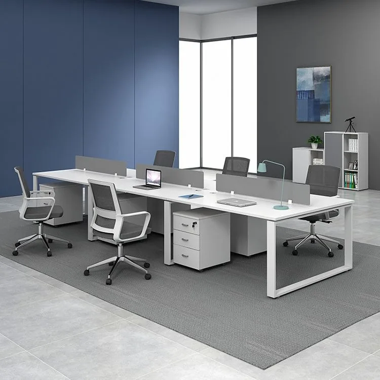 Modern Modular Office Furniture Call Center Group Office Staff Desk Employee Workstation 6 Seater Office Desk Workstation