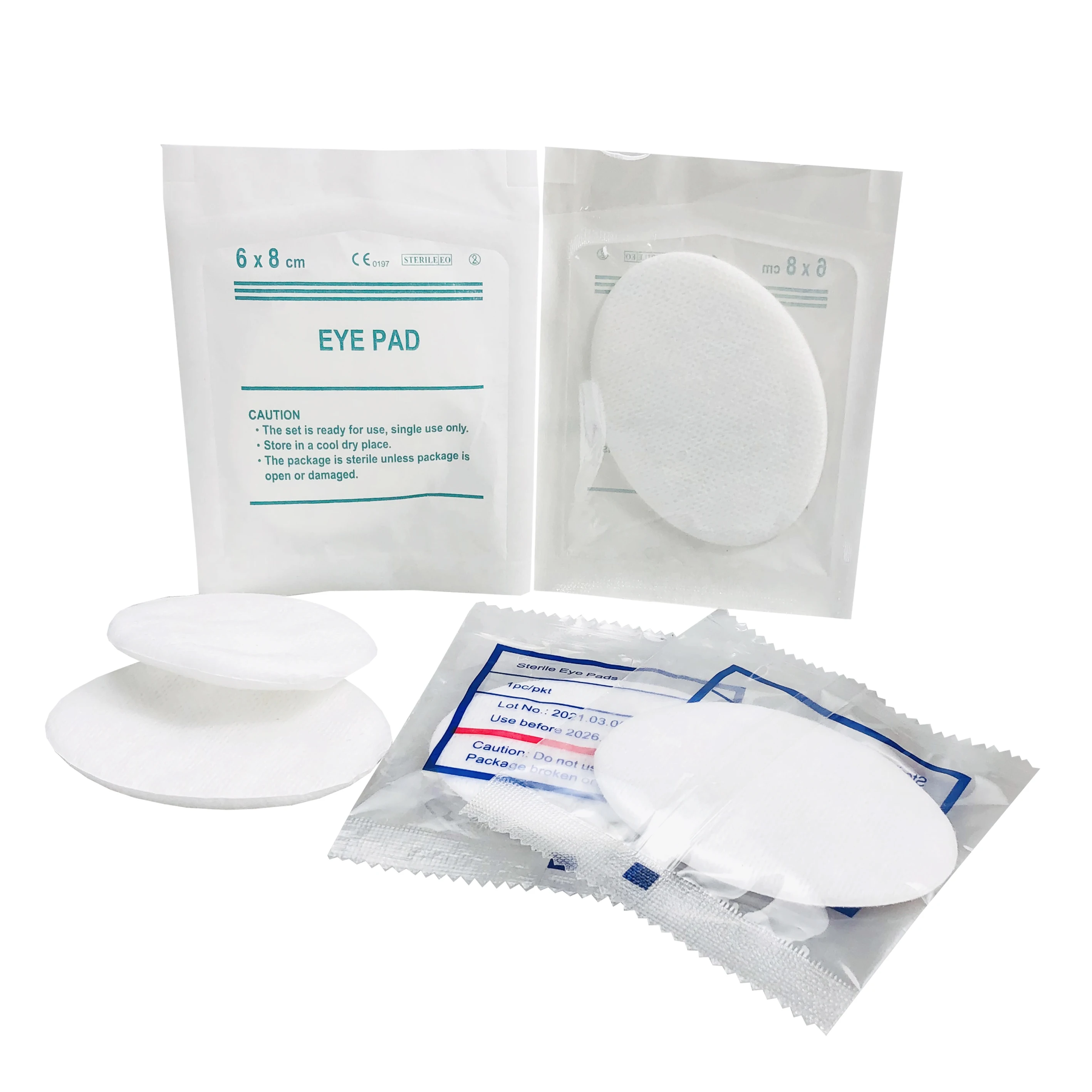 Хирургические подушечки для глаз нетканые хлопковые бандажные круглые