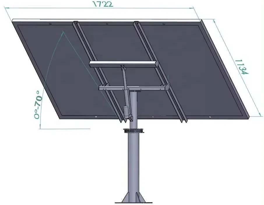 Single Axis Pv Solar Tracking System For Solar Ground Mounting System Structure