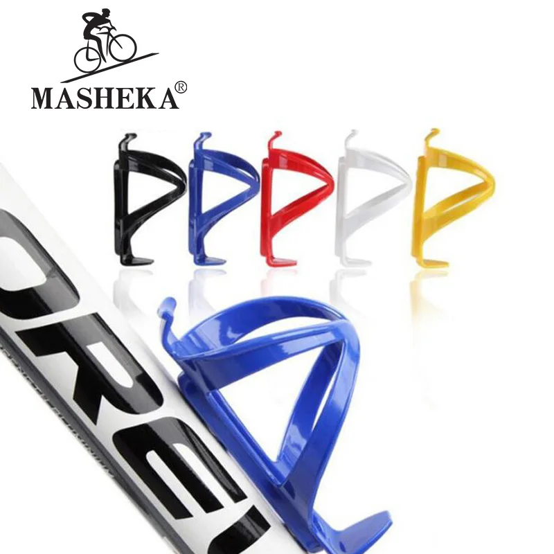 MASHEKA Wholesale light colorful fashion sports kettle cup seat PC bicycle water bottle rack outdoor cycling water bottle rack