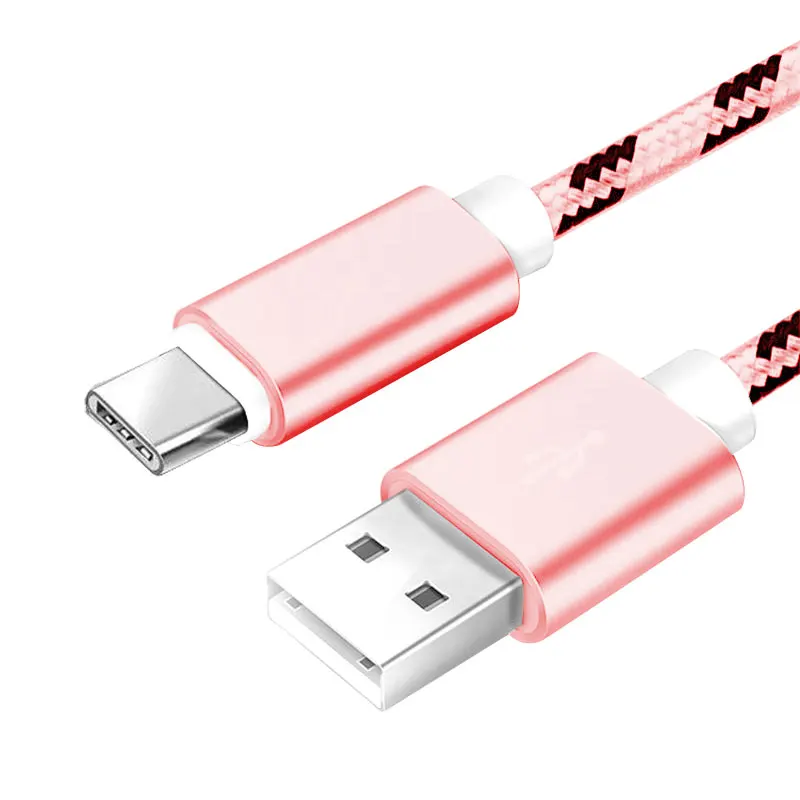 Недорогие оригинальные кабели передачи данных 1 м с нейлоновой оплеткой Usb-C Usb для Samsung