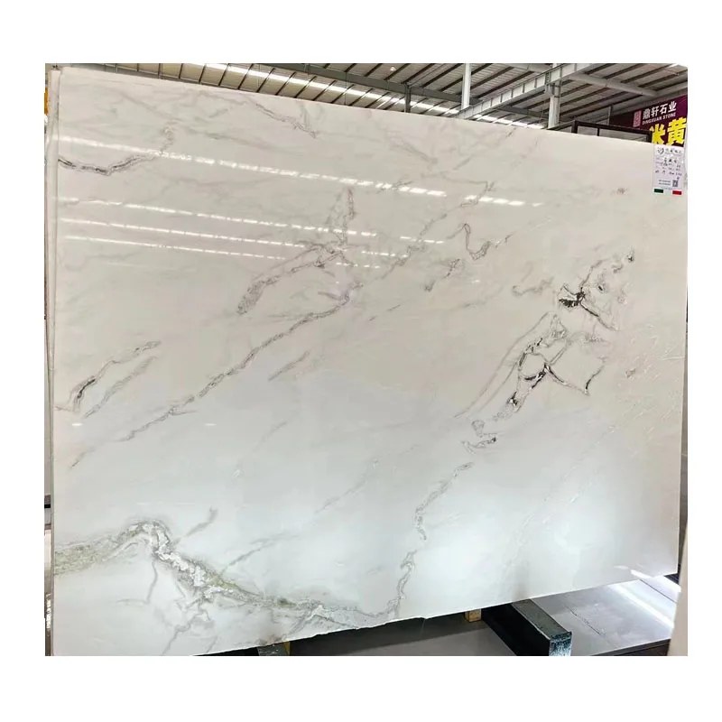 Natural Dover White Marble Grey Veins Oyster White Marble