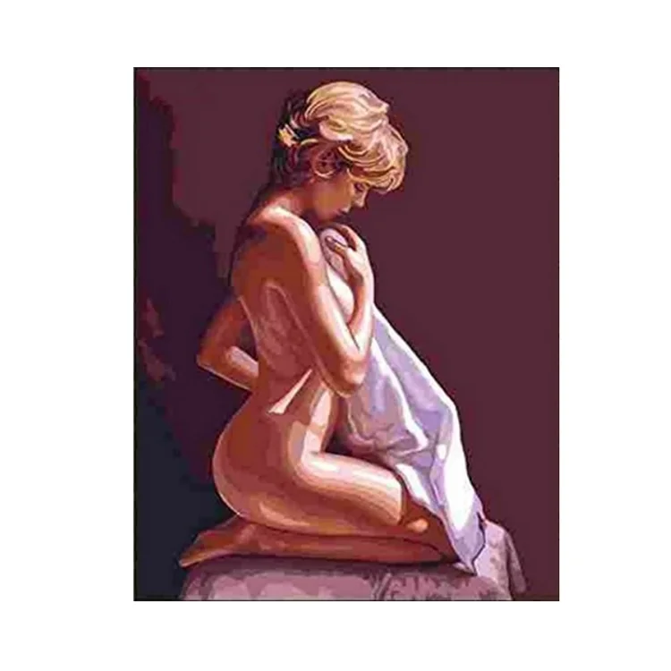 2022 high quality custom abstract sexy lovers stars oil nude naked Painting Hand Painted Diy Paint by Numbers