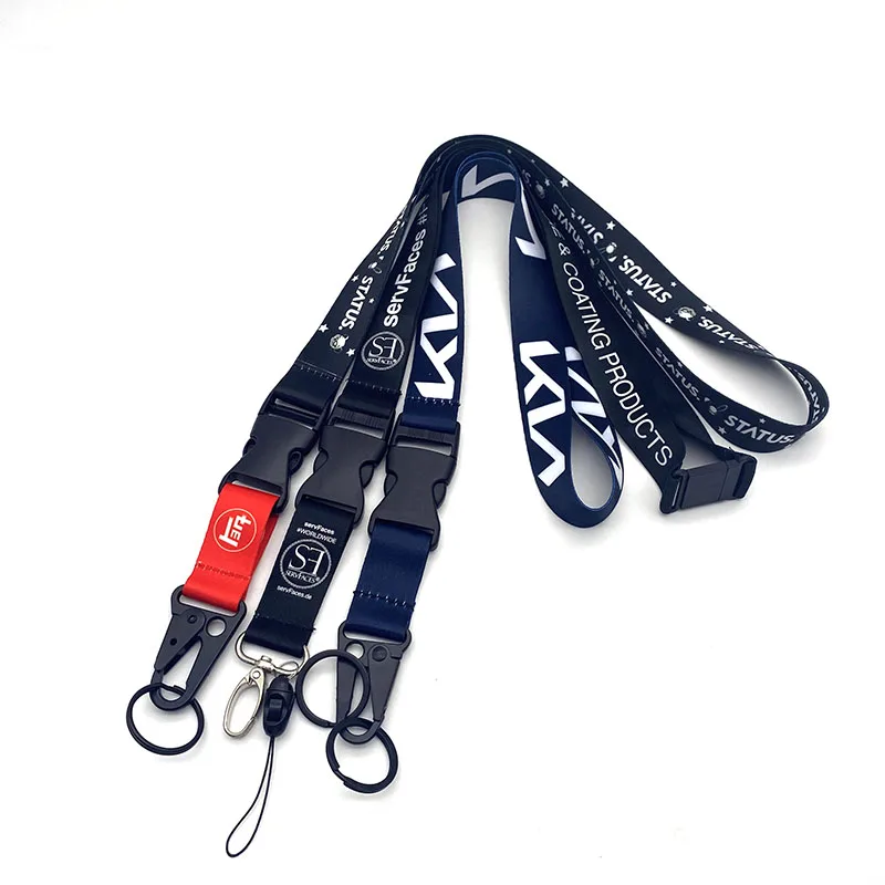 Customized Polyester Sleeve ID Card Holder Phone Case Lanyard