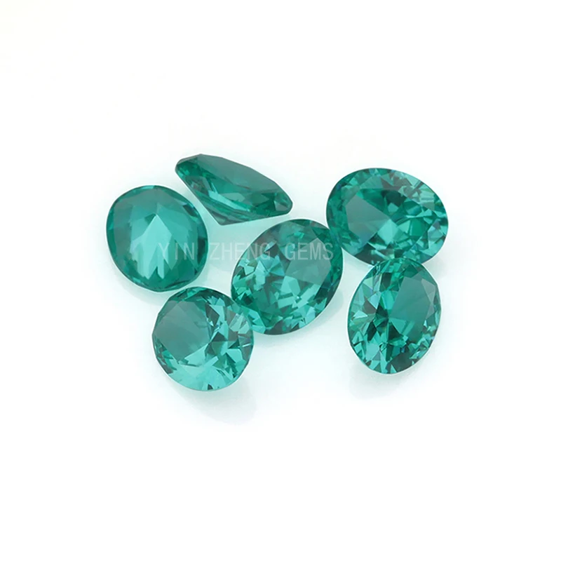 YINZHENG GEMS Wuzhou paraiba synthetic stone Oval cut loose gemstone