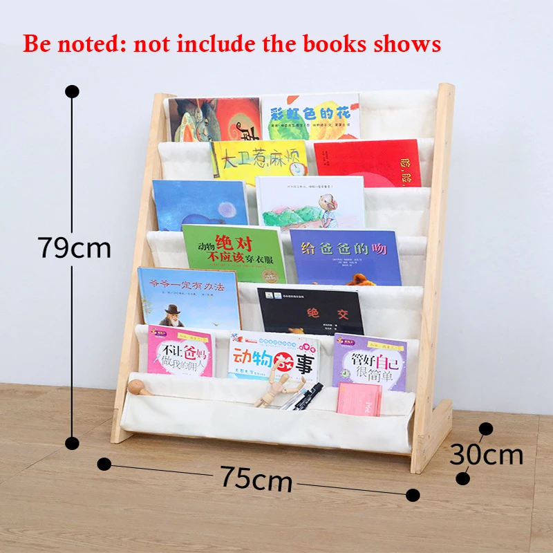 Bookshelf Kids Single-Sided Bookshelf Birch Plywood Wooden Library Bookcase Kids bookshelf for classroom