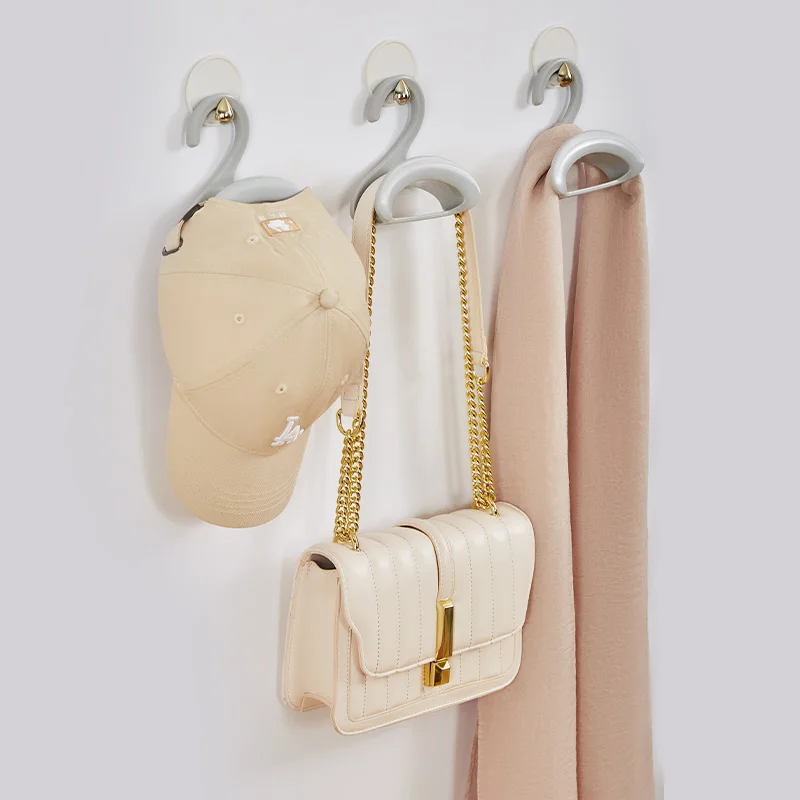 Reusable Portable Hanging Rack Multi-purposes Home Closet Stackable Plastic Tie Scarf Handbag Purse Storage Hanger