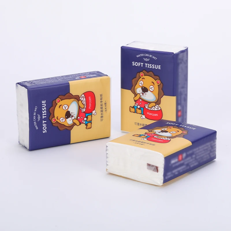 Bamboo Pulp 2 Ply Face Cleaning OEM Adjustable 10pcs/bag Plastic Bag 100% Pure Cotton Comfortable facial tissue