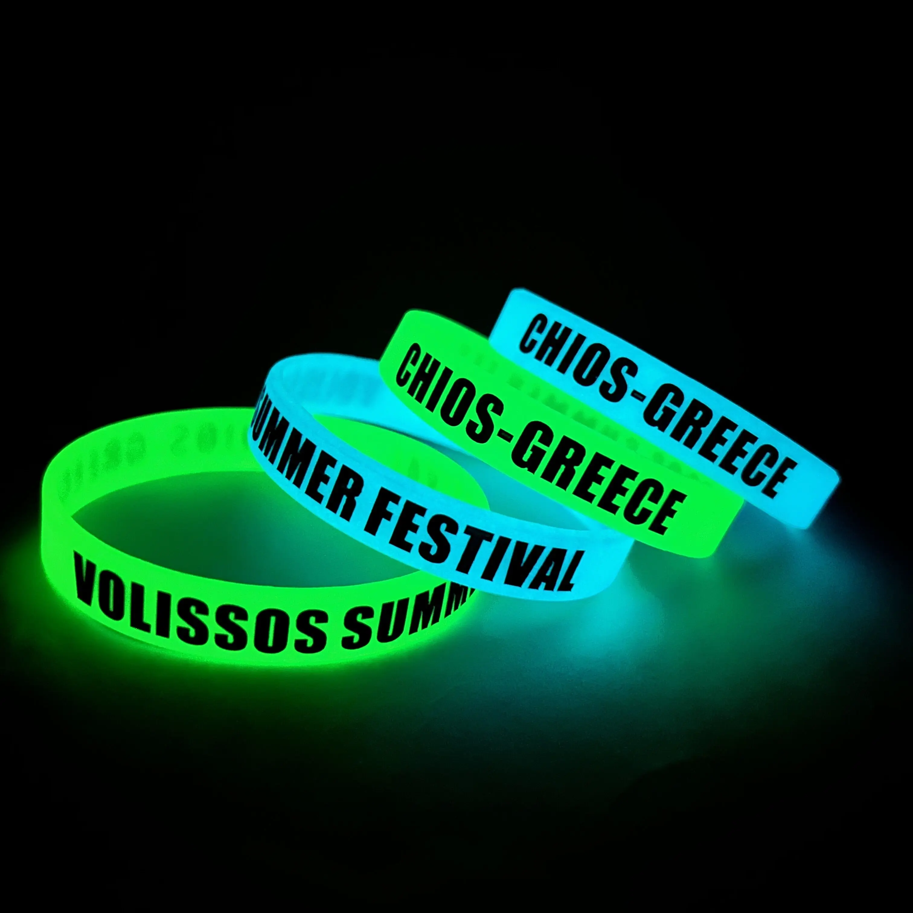Custom Logo Glow Silicone Wristband Promotional Silicone Bracelet LED Bracelet Women Men Silicone Rubber Wristband