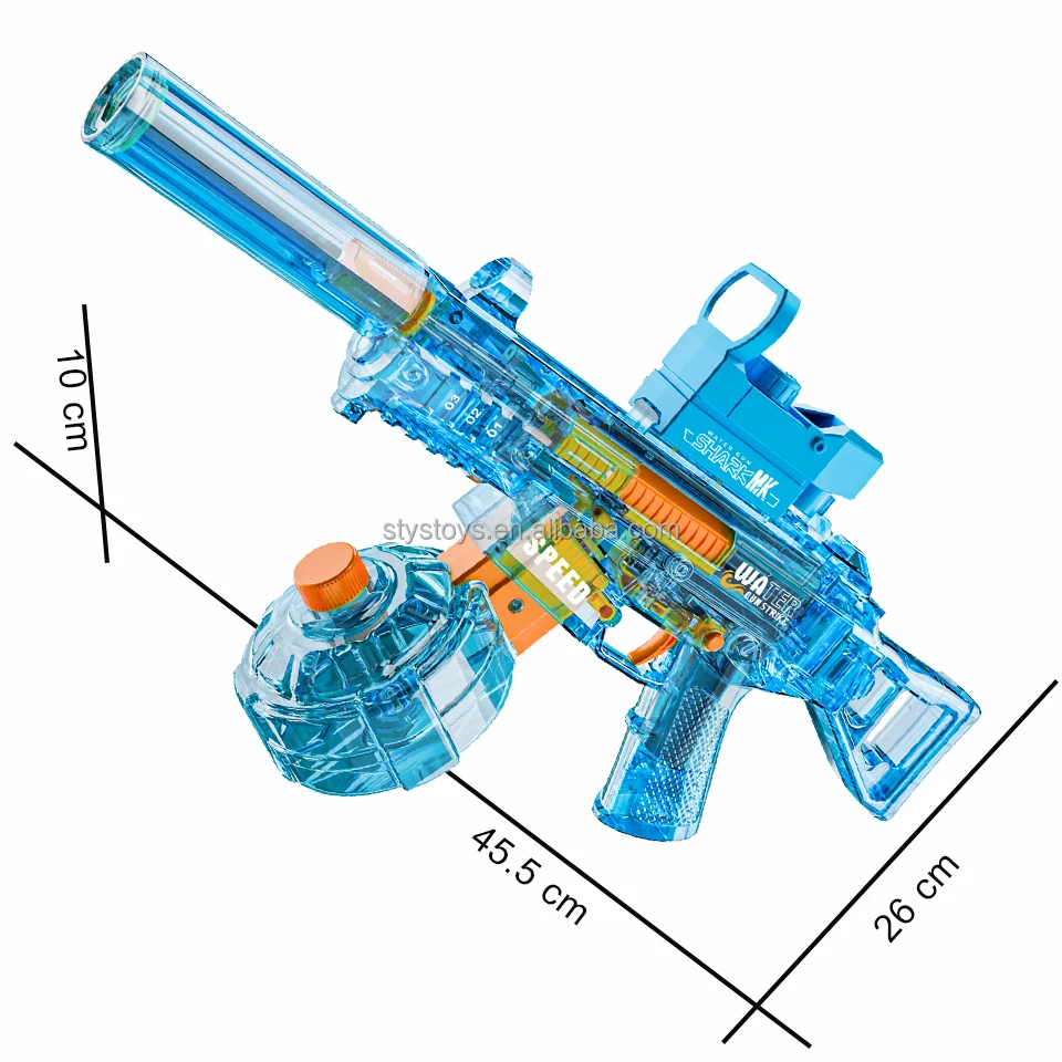 Plastic New Generation UMP45 Electric Water Gun Flame Light Fully Automatic Water Gun Toys For Boys