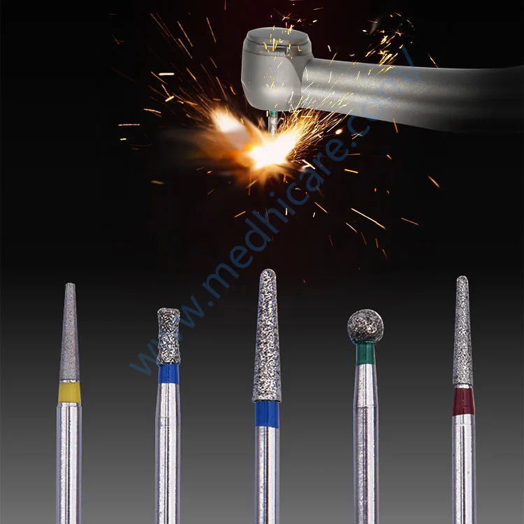 Wholesale dental diamond needle file burs diamond bur poliser plastic packing supplier