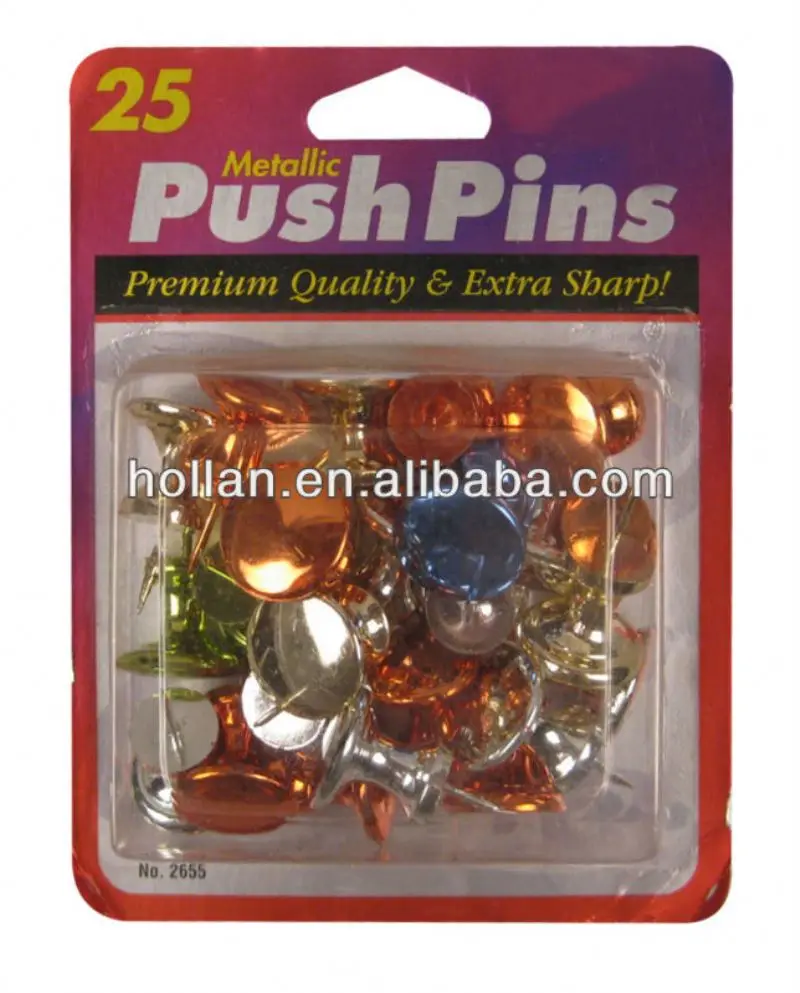 25PCS High Quality Coloured Stationery Shaped Push Pin Safety Pins